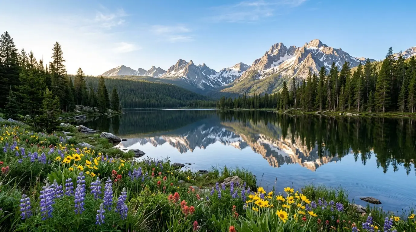 Sawtooth Mountains & Redfish Lake